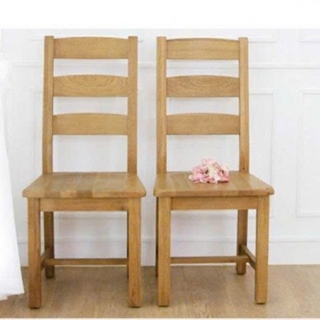 Ghế 3 Nan : 100% Gỗ Sồi + Mặt Ghế Gỗ 